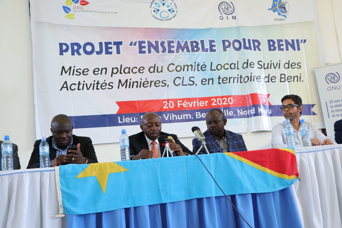 BeniPour's tweet photo. Mis en place du comité local de suivi des activités minière en territoire de Beni. @MONUSCO @soniarolley @radiookapi @Presidence_RDC @RFIAfrique
#OIM
#ENSEMBLEPOURBENI
#Mine
#NK-RDC
#Benin #STEREC https://t.co/SOnbKma1G0
