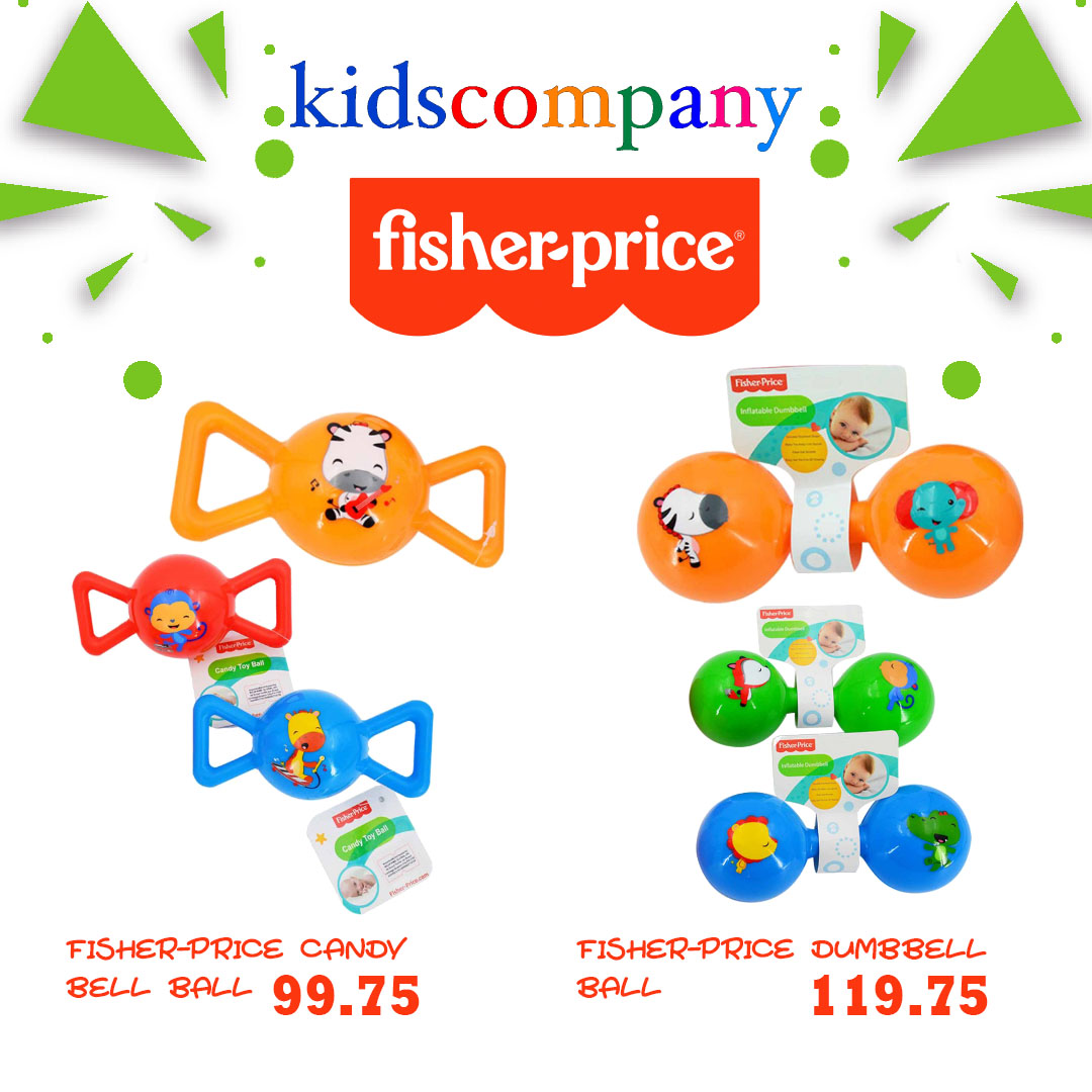 KidsCompanyPH's tweet photo. Play with your little ones with these colorful Fisher-Price Candy Bell Ball and Dumbell Ball. The variety of colors has its own unique animal designs that will make your baby smile!😊 

More of these at #KidsCompanyPH at https://t.co/WjttcrqwBn. https://t.co/FgOCWw9shs
