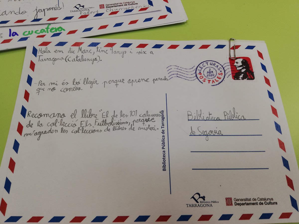 bibliotgn's tweet photo. 👉Fins el dissabte 14 de març 🏃♂️🏃♀️ vine a la Sala infantil i escriu una postal recomanant els teus llibres preferits i l'enviarem a @BiblioSegovia 📨 Participa al concurs #lecturespostals de @ClijcatFaristol #lij @bibliotequescat @TGNcultura @Qfemalesbiblios https://t.co/0c9G6aRGzV