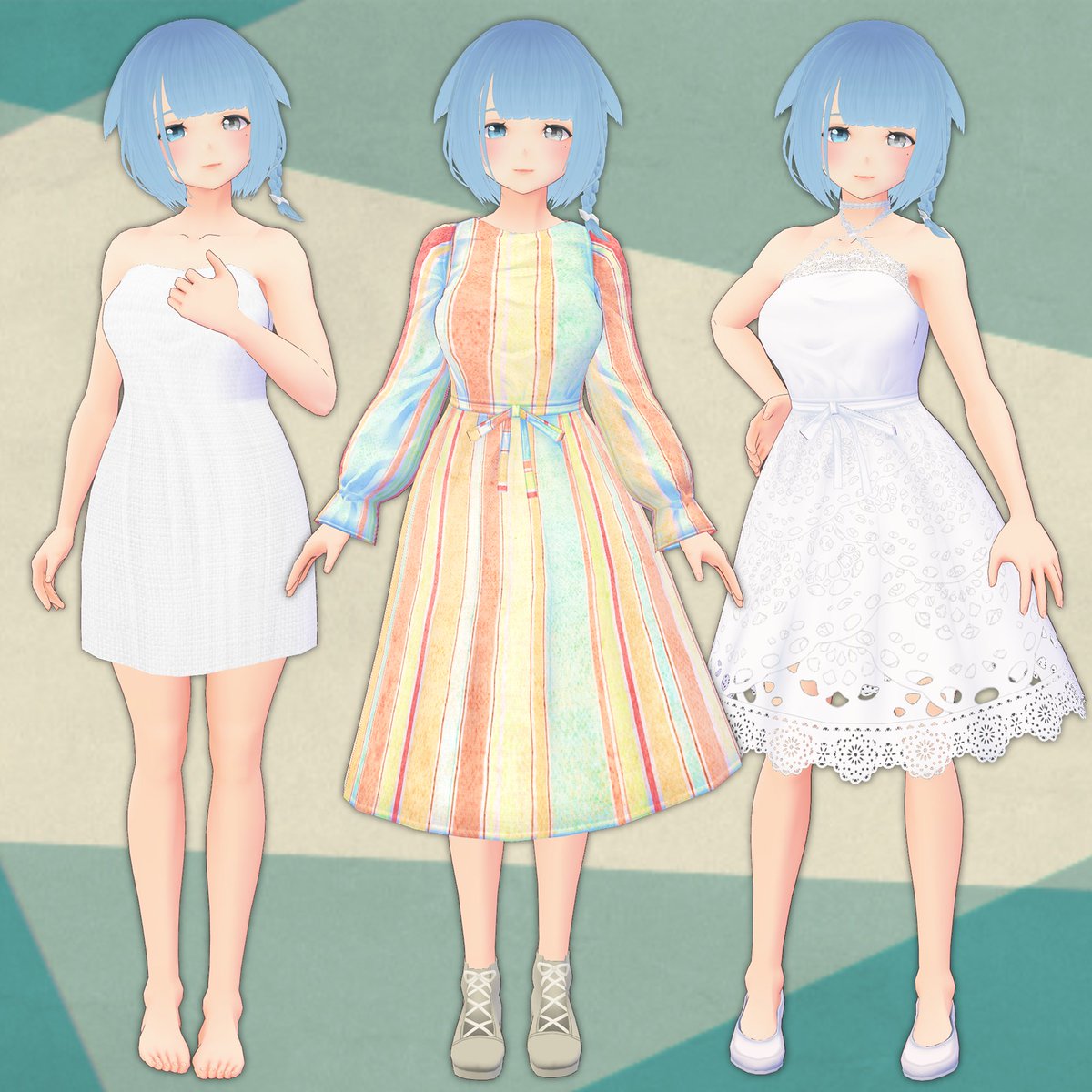 綿雪ひぃ ゚ Pa Twitter 活動初期の頃に作成したテクスチャを 無料配布として公開致しました っ ˊᵕˋ バスタオル レース ワンピ レトロストライプワンピの3着セットです Vroid Booth Pm Vroid用無料配布ワンピ3着セット Hii S Closet T Co 綿雪ひぃ ゚ Pa Twitter 活動初期の頃に作成したテクスチャを 無料配布として公開致しました っ ˊᵕˋ バスタオル レース ワンピ レトロストライプワンピの3着セットです Vroid Booth Pm Vroid用無料配布ワンピ3着セット Hii S Closet T Co