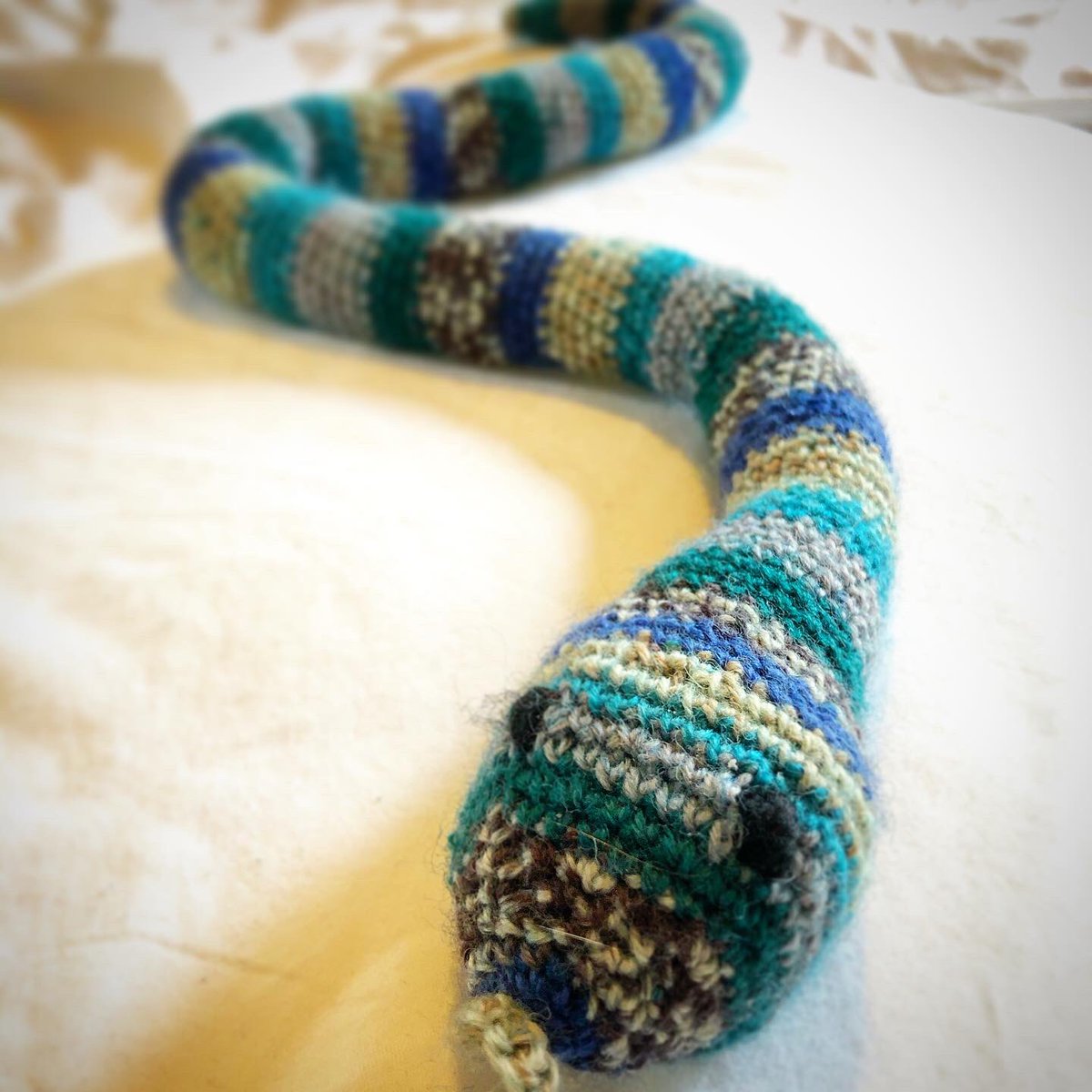 TreacleKnits's tweet photo. Crochet snake for my littlen ☺️🐍 https://t.co/WzGNLO8Deo