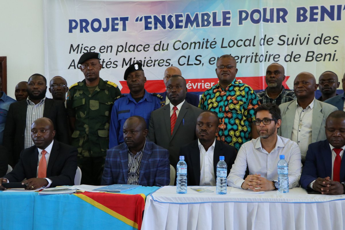 BeniPour's tweet photo. Signature du Procès verbal portant création et instauration du Comité Local de Suivi, #CLS, des activités minières dans le cadre du projet @BeniPour en territoire de Beni par le DirCab du Ministre provincial en charge de Mines du #NordKivu @ONUmigration @MONUSCO https://t.co/mqY6bcRv2I