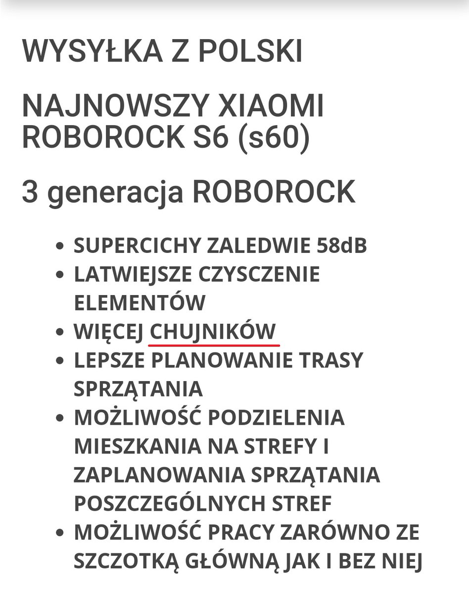 AdrianMatyasik's tweet image. Niektóre z zalet #RoborockS6 są nie do powtórzenia u konkurencji 😆

Źródło: Allegro