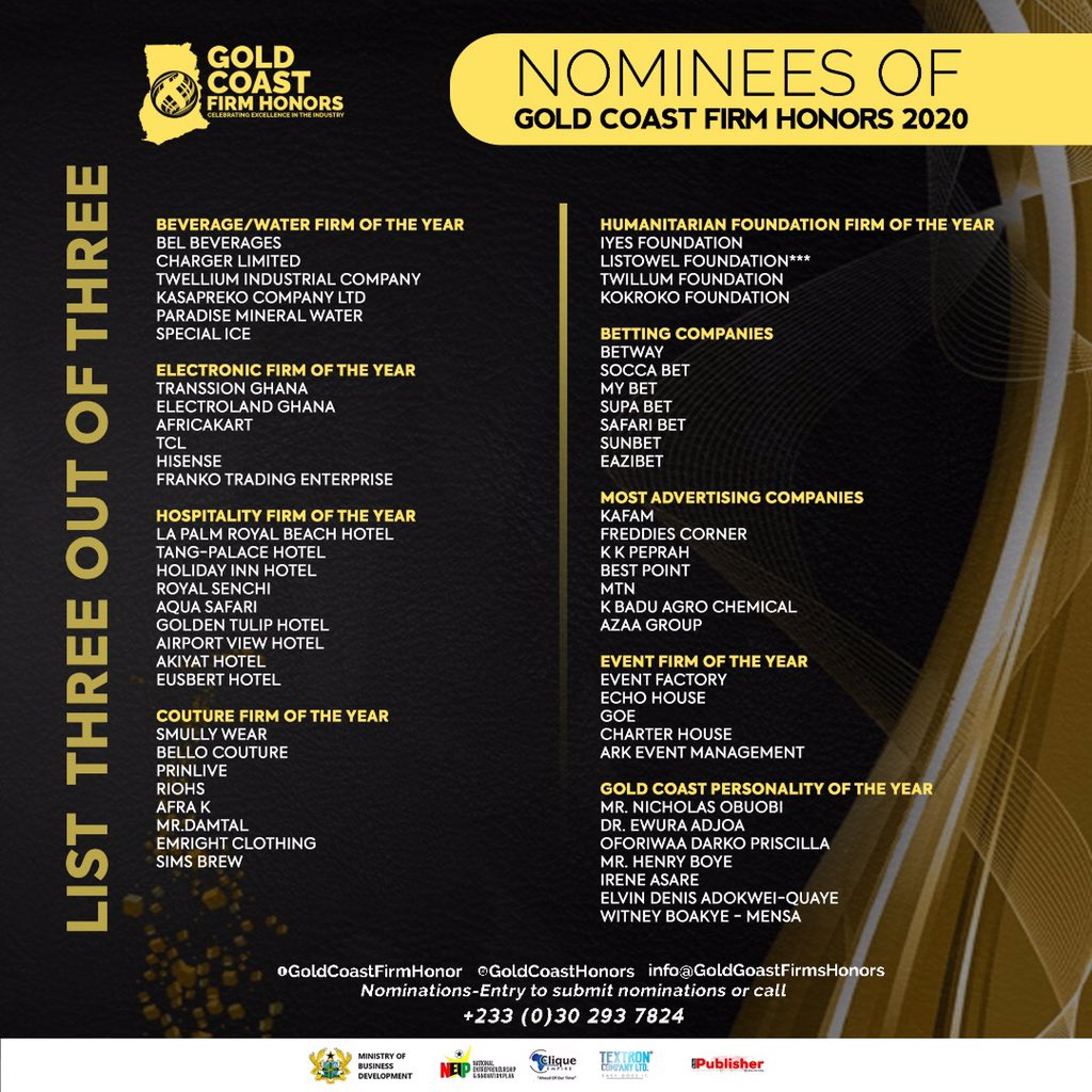 BrownghJay's tweet photo. Please kindly visit our site for more productive updates! Thank you! Our official nominees selected for GCFHonors 2020 Maiden Edition! Nominations were based on their Solidified Key Indicators! #Awarding Excellence #GCFH2020 Note: Please kindly #Share/Like/ Comment https://t.co/cvgjkDDQxW