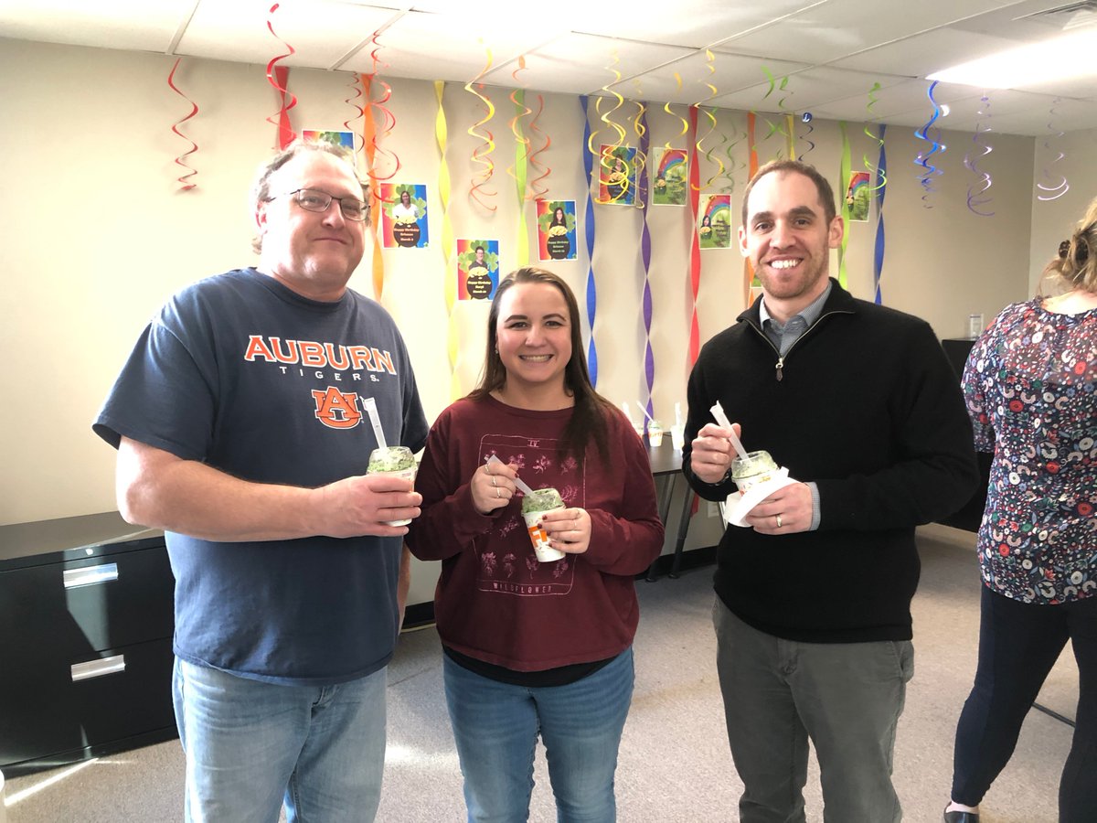 INTDesign's tweet photo. This month INT took more of a "shake break" than a cake break, using the time to celebrate employee anniversaries and birthdays. It was a busy month, congratulating 9 team members!
#companyculture https://t.co/p5E8KaorZi