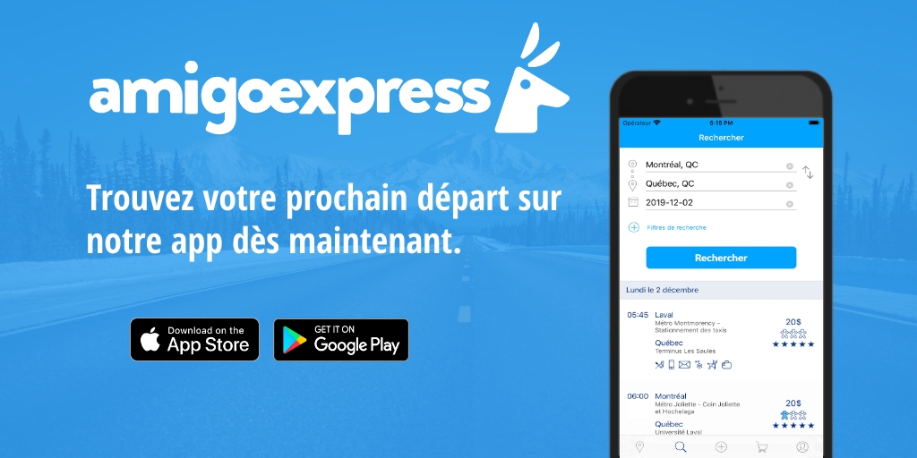 amigoexpress's tweet photo. Si ce n'est pas encore fait, n'hésitez pas à essayer notre app et nous dire ce que vous en pensez! https://t.co/ZTqaM665Rh