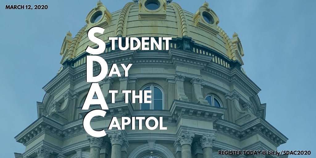 iowasafeschools's tweet photo. Reminder--Student Day at the Capitol is in two days! There are a few spots left, so make sure you get registered at https://t.co/sfqSzN9kr1 if you haven't yet. We'll see you all Thursday, March 12th #studentpowered https://t.co/bQzsGV2X3t