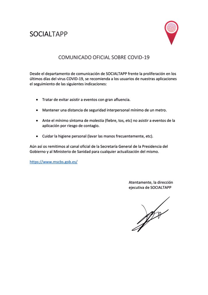 SocialTapp's tweet photo. Os transmitimos información sobre el COVID-19 👇🏻👇🏻 #COVID2019 #coronavirusEspana #coronavirus https://t.co/I1IL0lznra