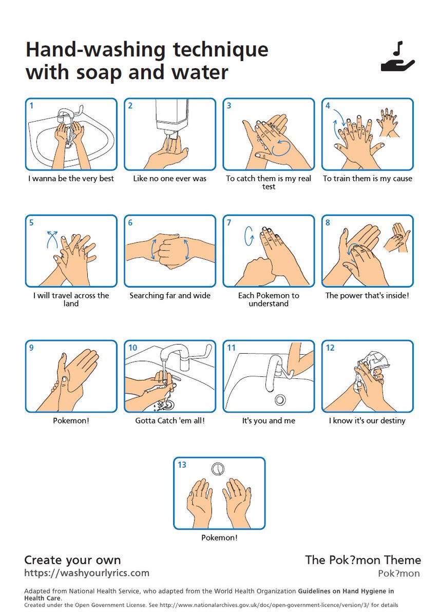 Zack Fox The Nhs Hand Washing Meme Set To The Pokemon Theme Song Lyrics By My Measurement You Finish By Yelling Pokemon Gotta Catch Em All You Re Welcome