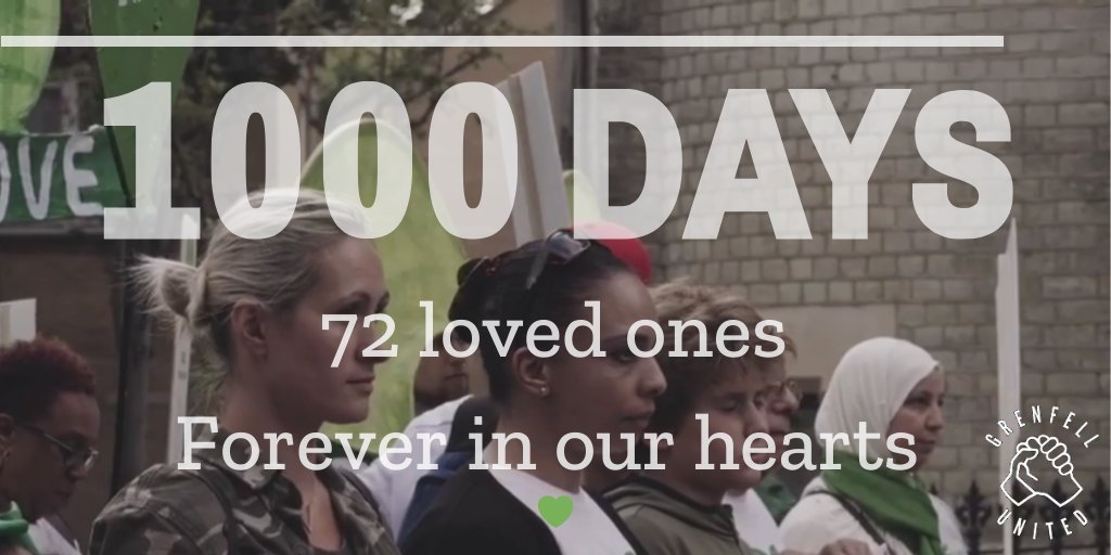 GrenfellUnited's tweet photo. 1000 days

Forever in our hearts 💚 https://t.co/cuJTO4vPQL