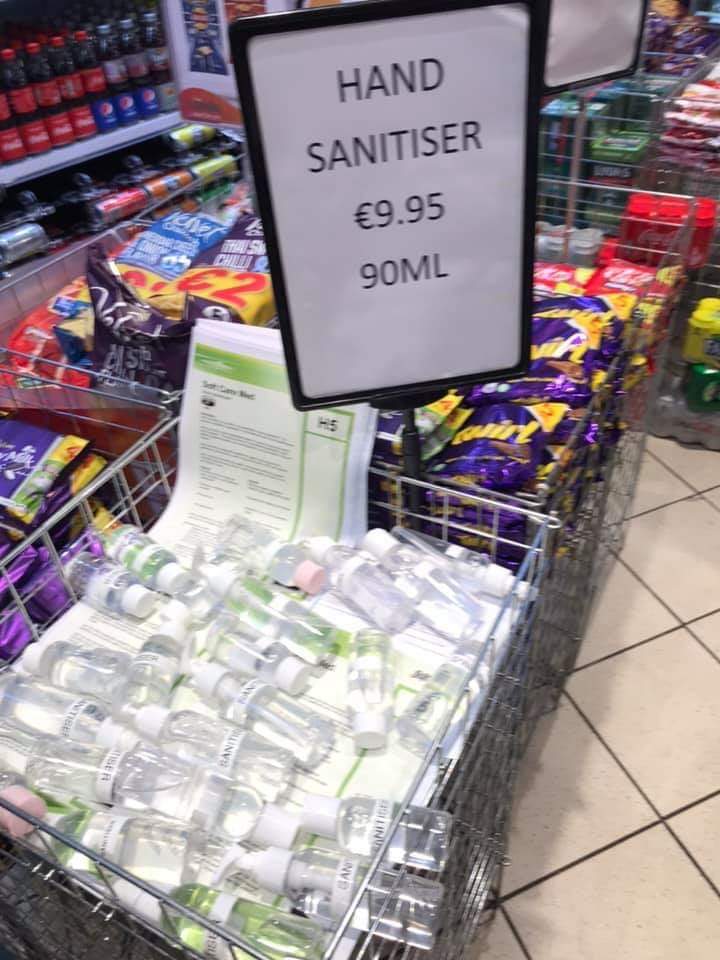 DublinHistorian's tweet photo. €150 for a pack of facemasks in @HickeysPharma &amp; €9.95 for a pissy bit of hand sanitizer in an unidentified shop

The word Gombeen came into use during the Great Famine of the 1840s to describe parasites who preyed on the poor &amp; vulnerable

They're still here!

#COVID19Ireland https://t.co/QlkgtI1u1F