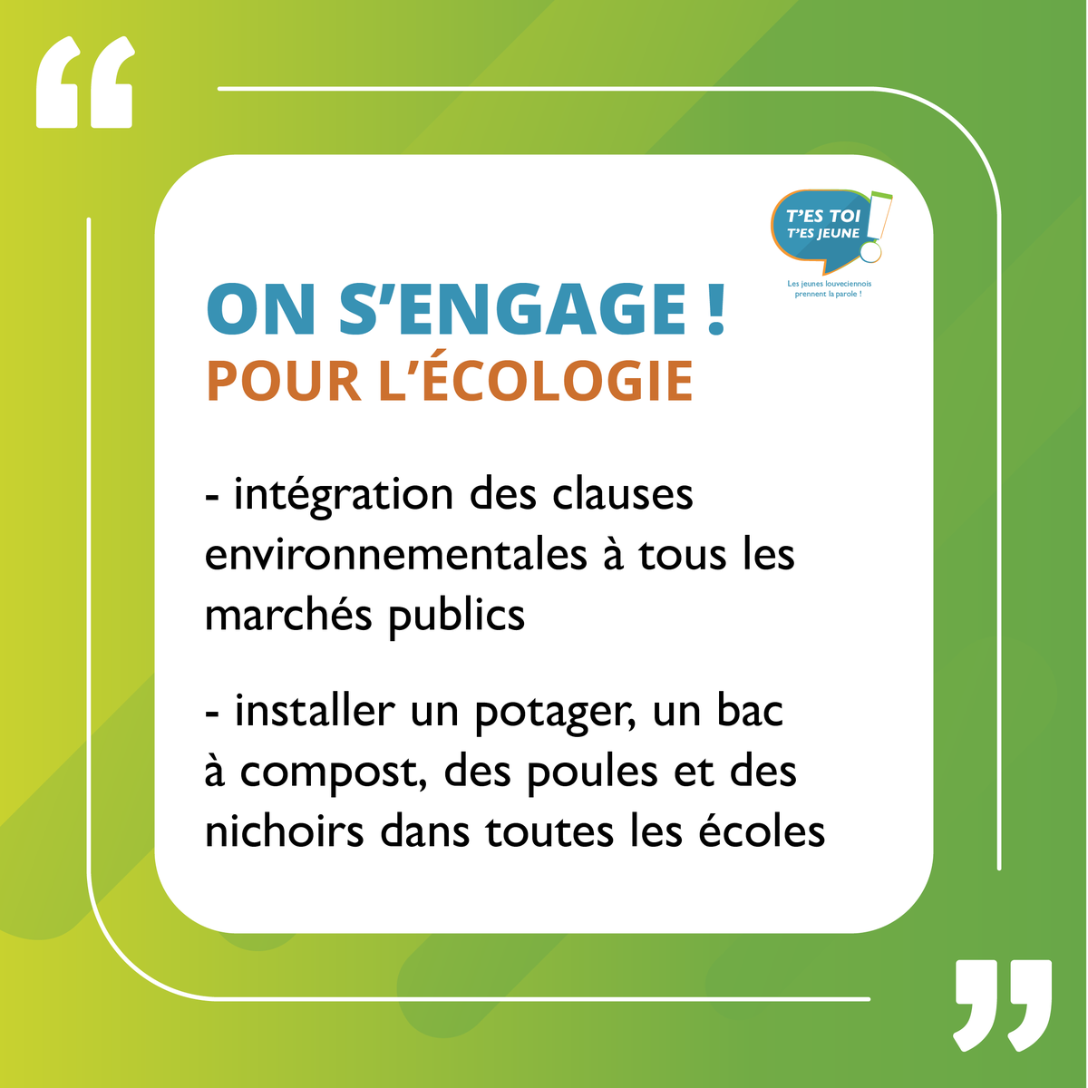 testoitesjeune's tweet photo. Les jeunes avec Pierre-François Viard !
On s'engage pour faire de Louveciennes une ville encore plus verte !
Le 15 mars, votez!
#Louveciennes #Municipales2020 #Votons #avpl #avecvouslesjeunes #avecvouspourlouveciennes https://t.co/MBXlrvIB6U