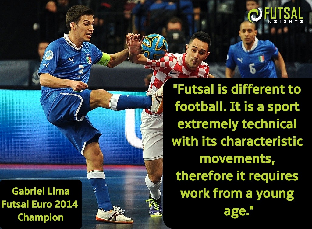 FutsalInsights's tweet photo. One of the best players of his generation, Gabriel Lima captained Italy to success at the @UEFAFutsal Euro in 2014. This is his view on what is needed to compete at the highest level. #Futsal https://t.co/O2gPwRgmEb