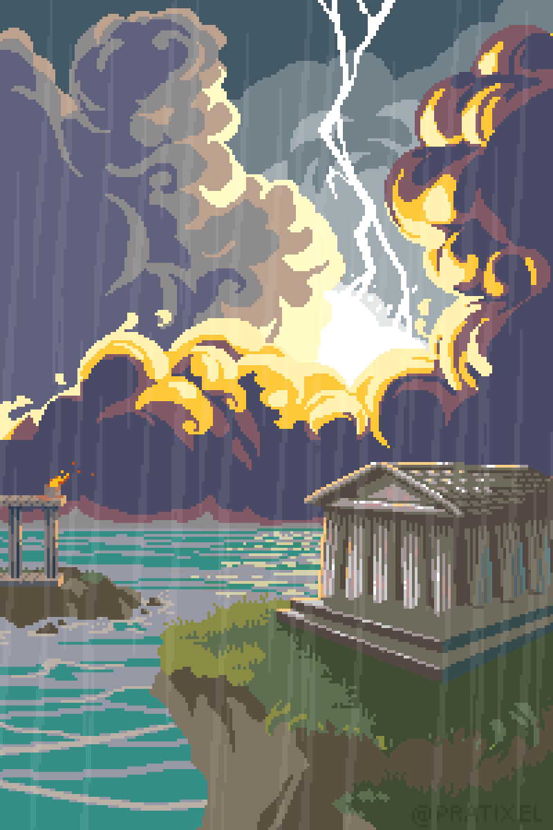 pratixel's tweet image. ⚡️ #StormCloud for @Pixel_Dailies 

#pixel_dailies #pixelart #aseprite #ドット絵