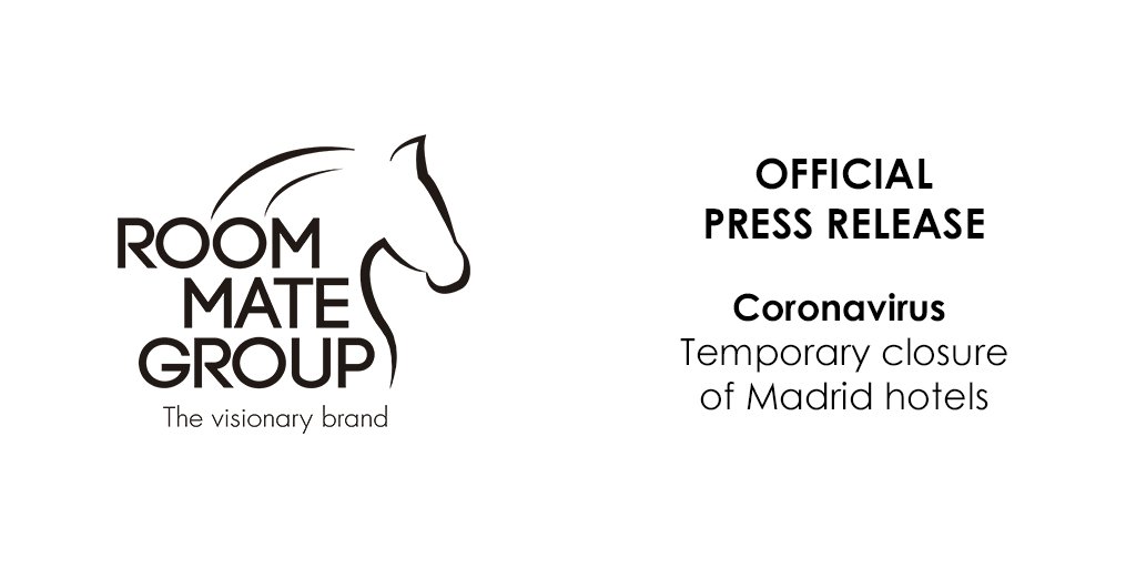 For me and all of Room Mate Group, people are the priority. It's time to be responsible and supportive of our clients and roomies, which is why I’ve approved a series of measures regarding coronavirus. OFFICIAL PRESS RELEASE – CLOSURE OF MADRID HOTELS ➡ bit.ly/OfficialPressM…