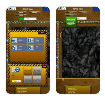 rocdminer NOW RELEASED on Google Play (for Android phones -search rocdminer) PLEASE DOWNLOAD. There is a worrying increase in coal dust-related lung diseases; aim of game is to highlight &amp; reinforce the use of dust masks to help address this. Created by CSM, University of Exeter.