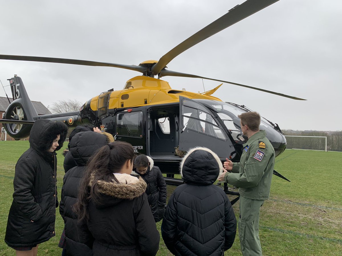 BSPDJnrGirls's tweet photo. A great opportunity for Year 6 @BoltonJnrGirls to meet the pilots, find out more about their helicopter and ask lots of questions about possible future careers. @RoyalAirForce @RoyalNavy @GSAUK #GirlsCanFly https://t.co/egdr3PzxTL