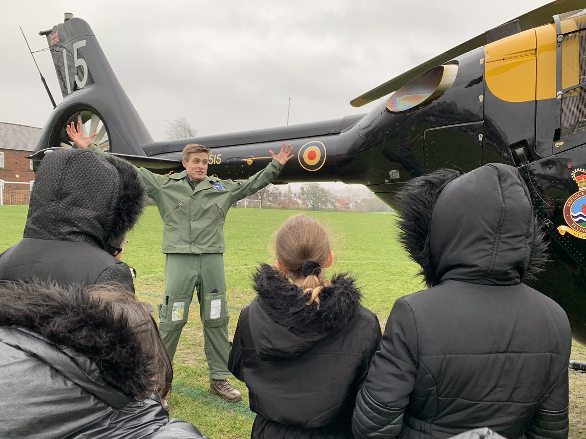 BSPDJnrGirls's tweet photo. A great opportunity for Year 6 @BoltonJnrGirls to meet the pilots, find out more about their helicopter and ask lots of questions about possible future careers. @RoyalAirForce @RoyalNavy @GSAUK #GirlsCanFly https://t.co/egdr3PzxTL