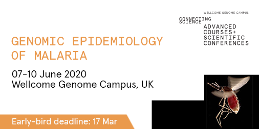 MESAmalaria's tweet photo. 📢 Early-bird registration deadline in one week, to attend the #Genomic #Epidemiology of #Malaria conference at the @wellcomegenome Campus, UK! #resistance #transmissionmodels #migrationpatterns #recentadvances
🔗 https://t.co/dsgNRmkKIc
@ACSCevents @malariagenomics #GEM2020 https://t.co/W05UzhOCUJ