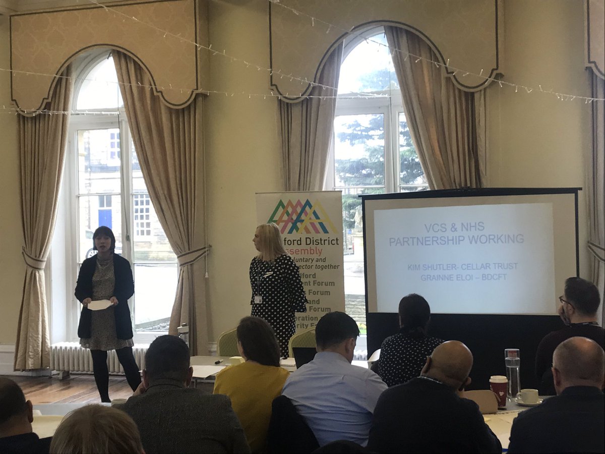 pgtips42's tweet photo. Last of the morning’s presentations from @grainneeloi1 &amp; @KimShutler talking about identifying common ground between @BDCFT and the VCS - then it’s time for table discussions! #convoBAWC https://t.co/p0wofSrYZa