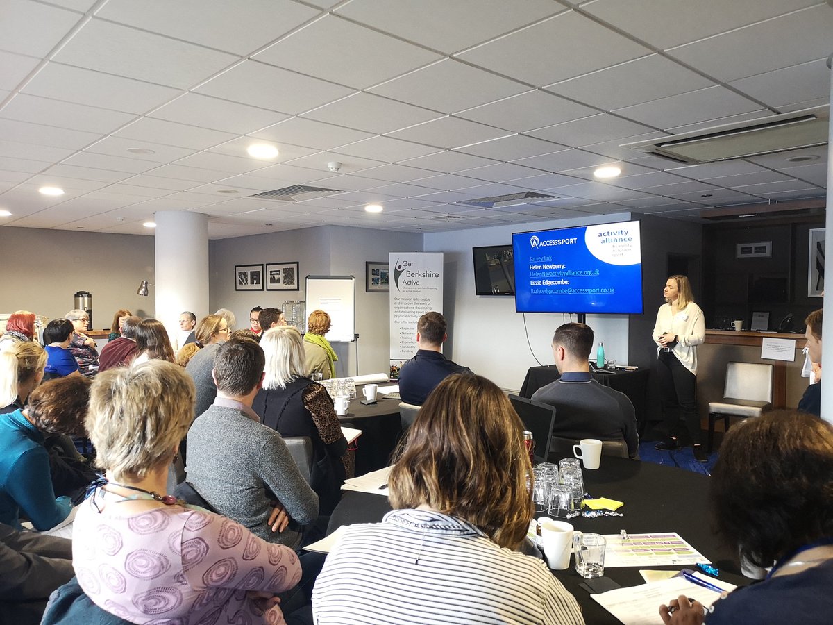 ChelseaLPiggott's tweet photo. Supporting @GetBerksActive's Inclusion Forum today, hosted by @RFCCommunity. First keynote speakers include @AllForActivity and @AccessSport https://t.co/Dml7kafj1x