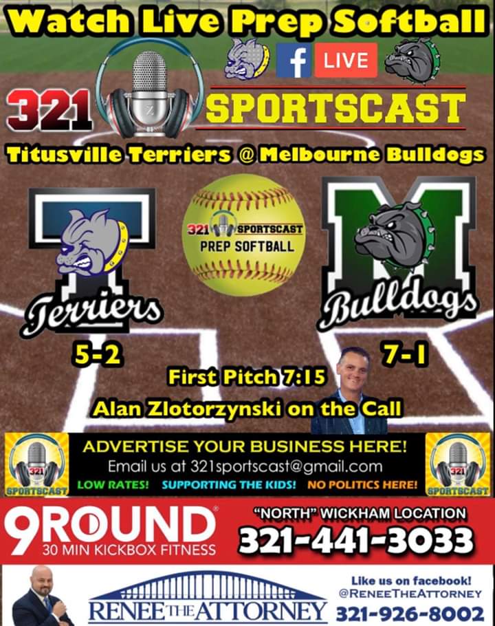 321sportscast's tweet photo. PREP SOFTBALL π₯ LIVE TONIGHT ON #321SPORTSCAST
Be sure to join 321SPORTSCAST @zlotsports tonight night at 7:15 as the 5-2 Titusville #LadyTerriers travel down to Babcock St. to face the 7-2 @MelHiSports #LadyBulldogs in softball action.
#prepsoftball #brevardcounty https://t.co/DicS0eymLc