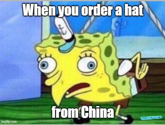 Another_GA_Girl's tweet photo. It looks great in the pictures but when you get it.... a little off.
#jocelynlstewardphd #wear #hat #qualityhat #whatiwore #snapchat #insta #dropshipping #aliexpress #alibaba #China #visitnotorder #chinamemes https://t.co/vTKnrRkV4N