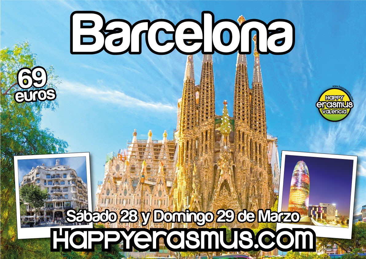 happyerasmus's tweet photo. 2 días en Barcelona ? Al final de marzo visitaremos durante 2 días a Barcelona.🔥 https://t.co/XrpLV8UKQd