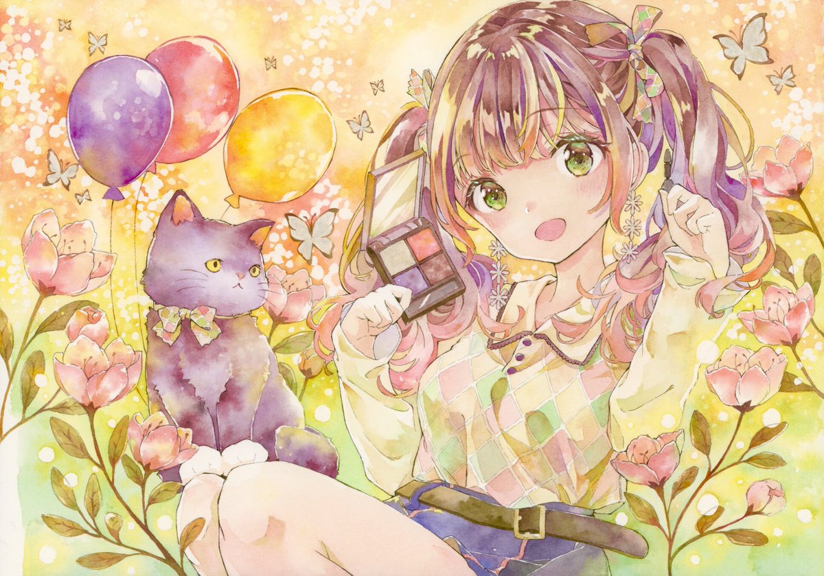 春っぽい色にする予定 水彩イラスト 優子鈴 ゆこりん メロンブックス通販中のイラスト