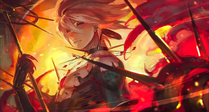 火は燃える
#FGO #カルナ 