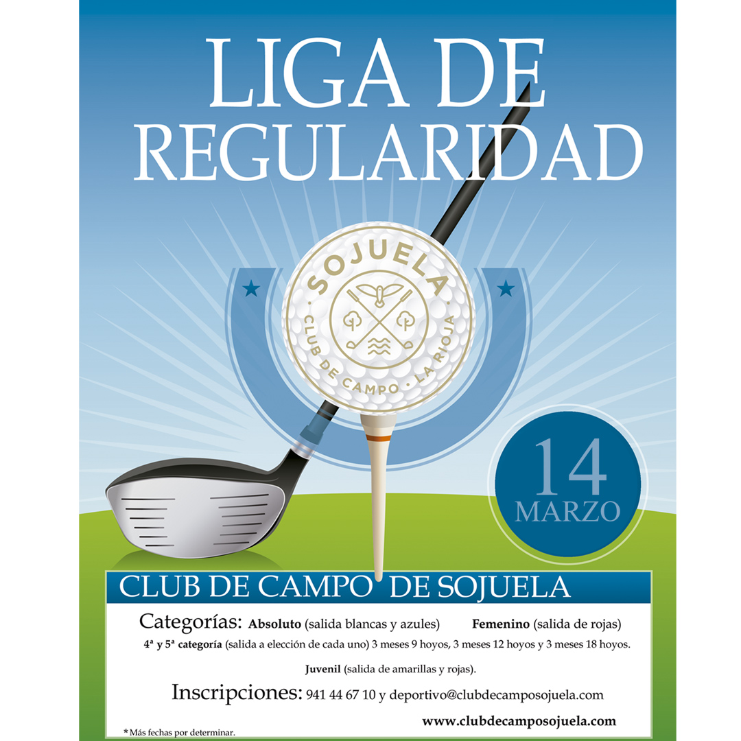 📣📣¡¡Atención!! 📣📣 Este sábado 14 de marzo tenemos torneo de la Liga Regularidad del #ClubdeGolfdeSojuela. ¡No te lo pierdas!
Inscripciones: ☎ 941 44 67 10
📧 deportivo@clubdecamposojuela.com
⛳ ¡Te esperamos! ⛳
#SojuelaGolf #ClubdeCampoSojuela