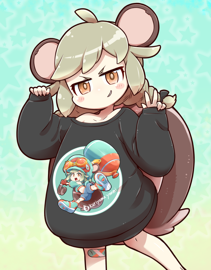 「栗山やんみちゃん(@krym_vtuber)のバースデーグッズでパーカーが出たそ」|特急みかんのイラスト