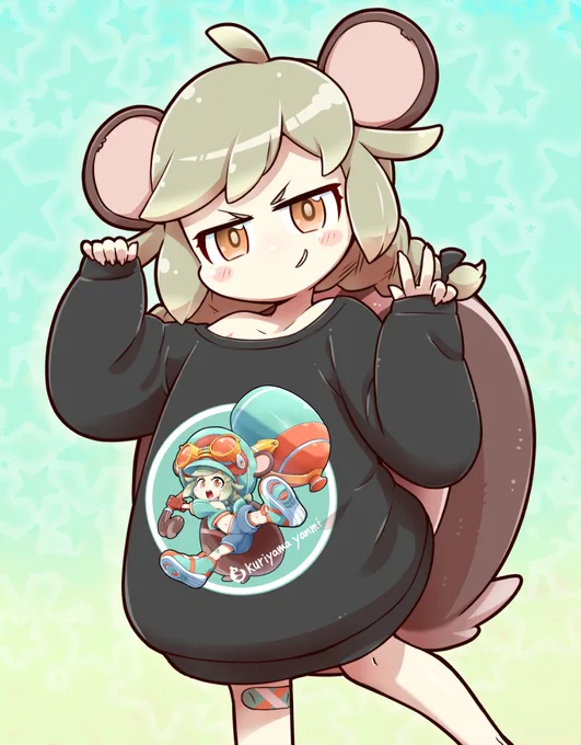栗山やんみちゃん(@krym_vtuber)のバースデーグッズでパーカーが出たそうで!しかも僕の描いた絵だそうで!そしてお誕生日だったそうでー!
#krym_box 