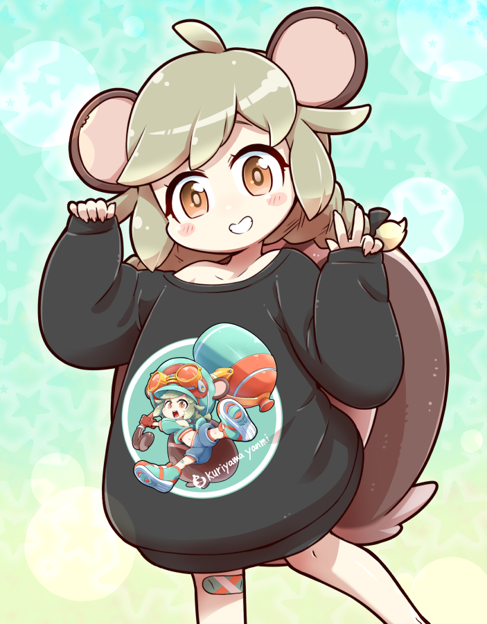 栗山やんみちゃん Krym Vtuber のバースデーグッズでパーカーが出たそ 特急みかんのイラスト