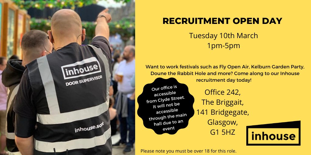 inhouse_ltd's tweet photo. TODAY AT OUR OFFICE IN GLASGOW. Please phone 0141 816 9989 or email hello@inhouse.scot for more info. https://t.co/VP5WhQuEO0