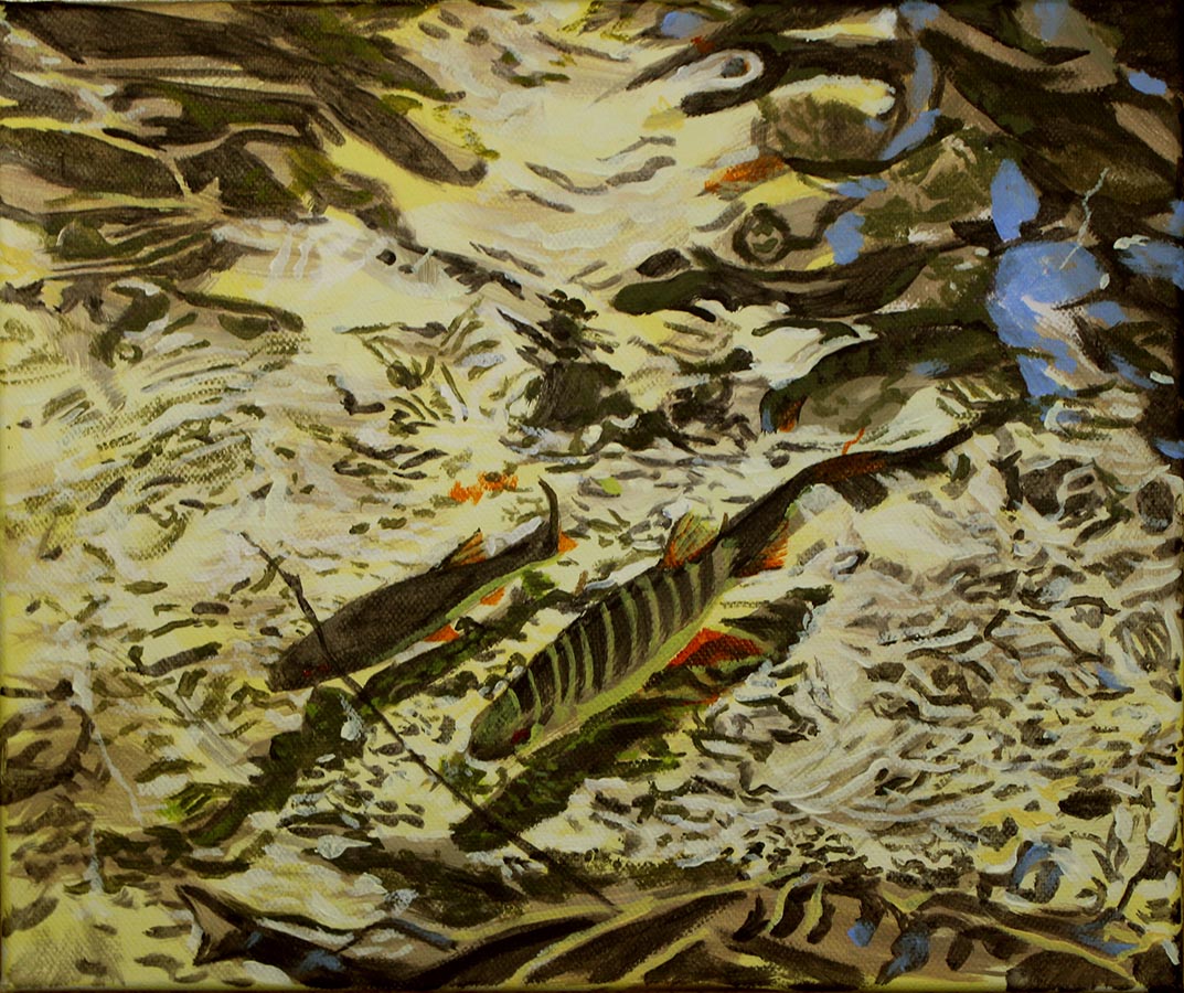 TArthurSmithSK's tweet photo. "Fish in Štrbske Pleso" - WIP Step 4, Acrylic on Canvas
#painting #acrylic #fish #Tatry #Tatras #hightatras #vysoketatry #lake #pond #pleso #strbskepleso #ArtistonTwitter #artonline https://t.co/kQ91NJZ03z