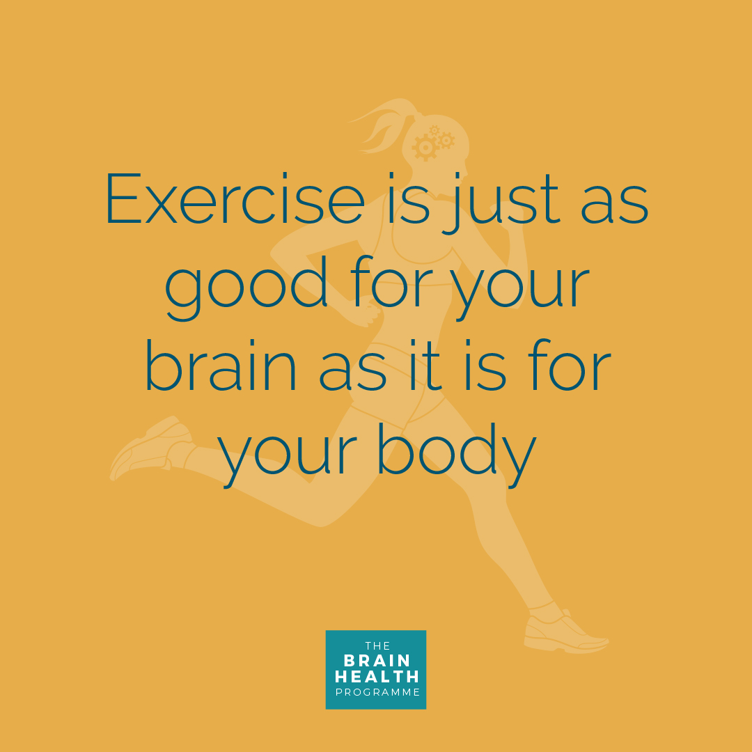 A walk at lunchtime or a regular exercise routine will have a positive impact on both your mind and body. #exercise #brainhealth