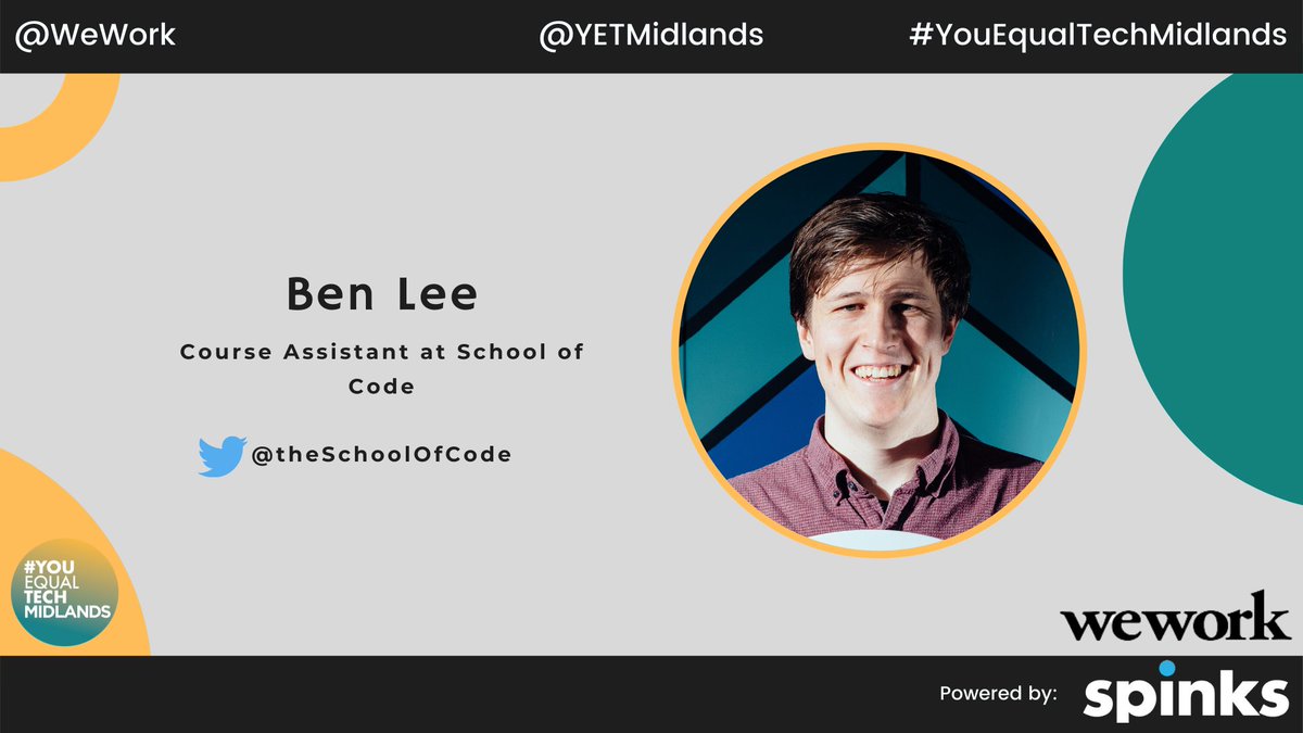 YETMidlands's tweet photo. Join us on 22nd April @WeWork to hear Ben Lee, Course Assistant at @theSchoolOfCode share his journey of getting into the tech sector.

You will hear useful tips and advice from his personal high's and low's in his journey!

Tickets: https://t.co/MdPIsiQ2Fp #YETMidlands #tech https://t.co/CY94GWTRLb