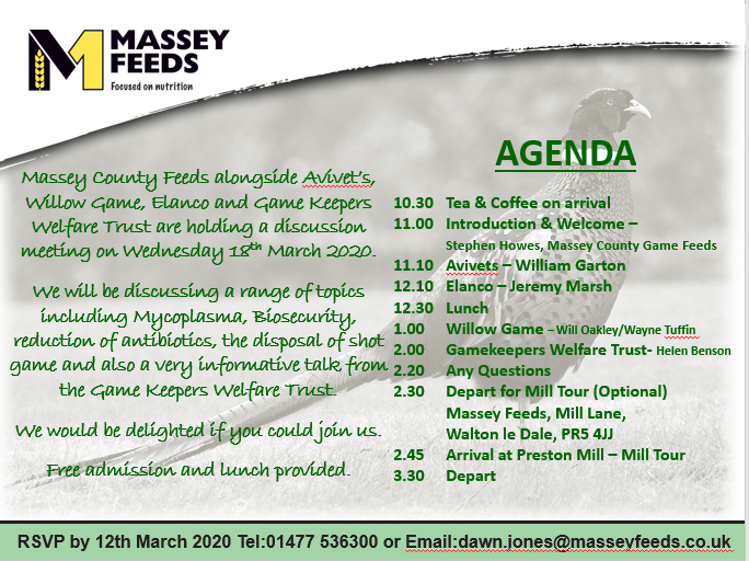 MasseyFeeds's tweet photo. 🦆 G A M E B I R D S ...🦆
We are hosting our annual Game Bird Discussion Group on Wednesday 18th March
Details below ⬇️
📨dawn.jones@masseyfeeds.co.uk to reserve your space.
#gamefeed #gamebirds #masseyfeeds https://t.co/k90HvRt7rZ