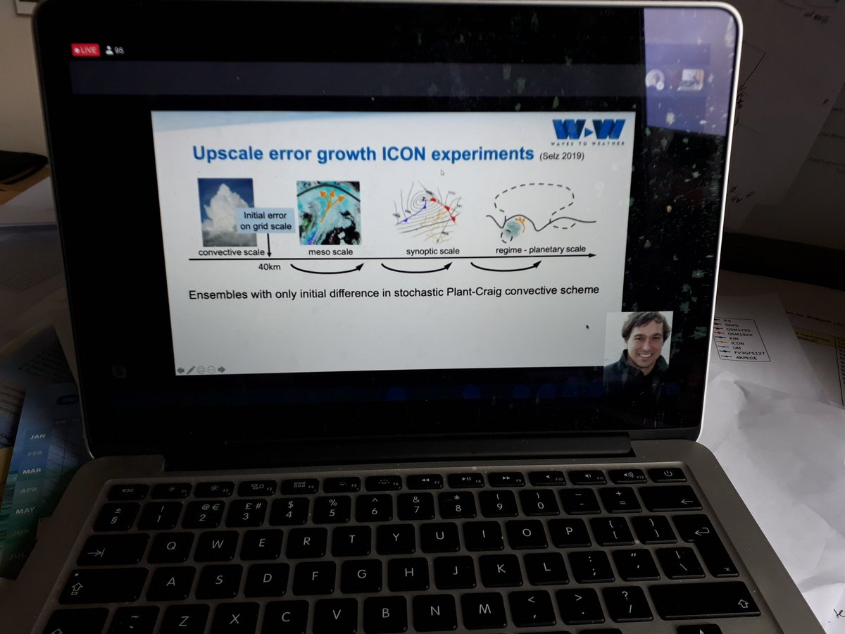 irinasandu_ec's tweet photo. So far so good - everything runs smoothly at our virtual #WCBWS! 95 remote participants + a few of us @ECMWF for the nice talk by Michael Rimmer from Mainz University on error growth & warm conveyor belts https://t.co/AJahCvgZcv