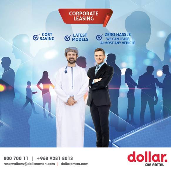 استأجر أسطولًا من السيارات لأعمالك، ووفر وحقق المزيد من الأرباح. دولار لتأجير السيارات شريكك المفضل.

Hire a fleet for your business, save cost and make more profit. Dollar Car Rental; your proffered partner. 
#Oman #muscat #carrental #lease #corporatelease
