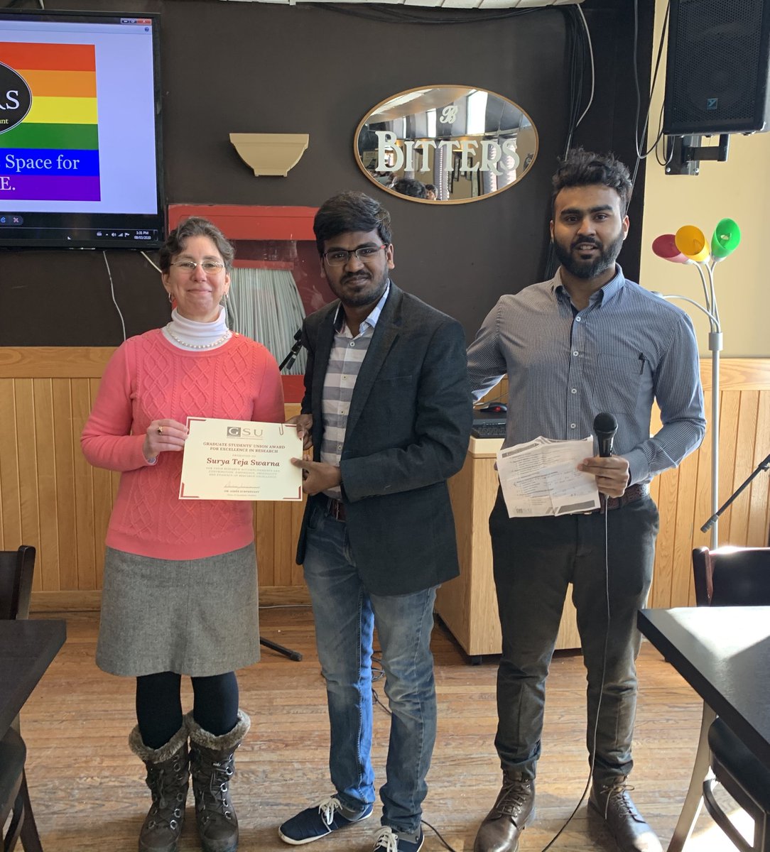 Kamal Hossain (@kamalh_carleton) on Twitter photo Yesterday my PhD student <a href="/SwarnaSuryaTeja/">Swarna Surya Teja</a> received the "Research Excellence Award" for his achievements for 2019-2020 academic period. Surya joined just over two years ago and studying "how climate change will affect our roads here in N.L". Keep it up Surya! @MUN_ARTEL Yesterday my PhD student <a href="/SwarnaSuryaTeja/">Swarna Surya Teja</a> received the "Research Excellence Award" for his achievements for 2019-2020 academic period. Surya joined just over two years ago and studying "how climate change will affect our roads here in N.L". Keep it up Surya! @MUN_ARTEL