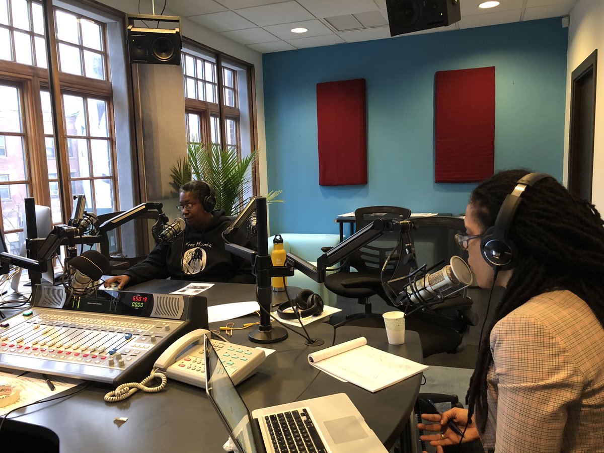 AGoodDayWBAI's tweet photo. We are live on the air with @DebrowGwendolyn and the legendary #DelbertAfrica of the #MOVE9. Join both of them this weekend to welcome Delbert home after 41 years in prison. #WBAI #OnTheMove https://t.co/8WsUGpR68J