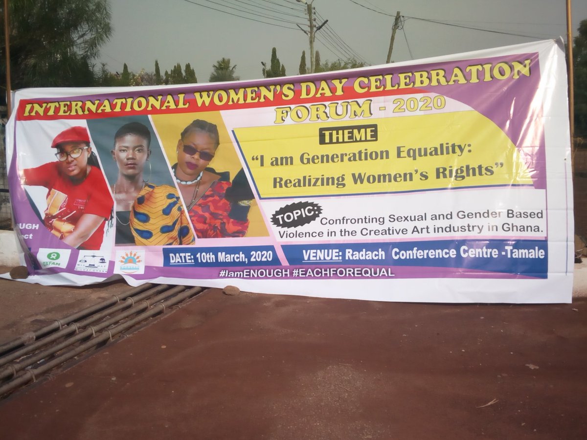HafsaIsma's tweet photo. Celebrating International Women's Day with Norsaac and Partners under the theme:I am Generation Equality:Realising Women's Rights 
Topic;
Confronting sexual and Gender Based Violence in the creative Art Industry in Ghana #GenerationEquality @norsaac @oxfamgb https://t.co/6hHmNJx9ya