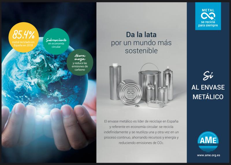 sammediterraneo's tweet photo. La Asociación Metalgráfica Española #AME, fabricantes de envases metálicos ligeros de España, ha lanzado una campaña de un año de duración para promover la #sostenibilidad de los envases metálicos 👌 https://t.co/mGDWQdvHC9 #SAMM #MaterialReciclable #FuturoSostenible https://t.co/eFTD52pjrO