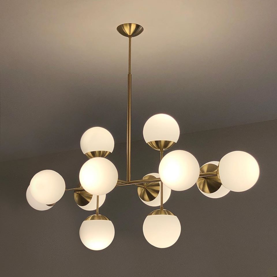 Illuminating our way out of a series of storms with the fabulous Lord Grand Ceiling Suspension by @rubnlighting . It’s currently residing in our showroom and exudes style and glamour #swedishdesign #contemporarylighting #luxurylighting #scandinaviandesign #designerlighting