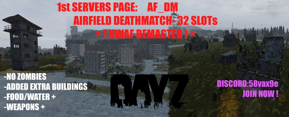 parollo87's tweet photo. This is how #MyDayZ looked like last few days. 
Introducing NWAF Remaster v0.5. 
The best @DayZ PVP -DM base server for PS4.
 Tryinng to push #DayZConsoleModding to another level. Enjoy ! https://t.co/YEm7lIBa3U