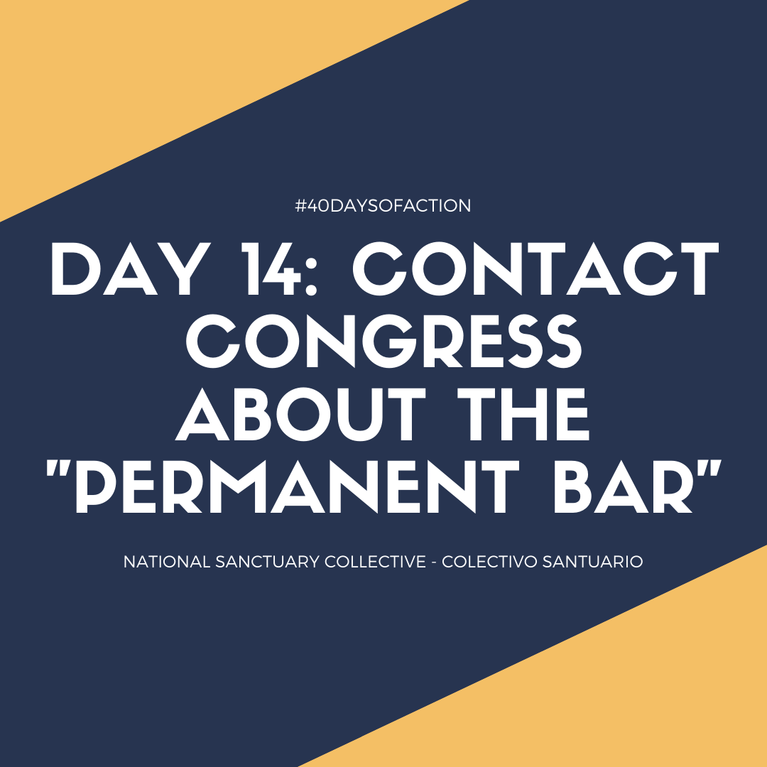NSC_CS's tweet photo. #40DaysOfAction Many who arrived without documents don't have an option to apply for citizenship & can be required to leave for 10yrs. Even then, they may never be allowed to re-enter, even with a US citizen spouse and children. Ending the “Permanent Bar” would free many families https://t.co/VhSi6nSGQN