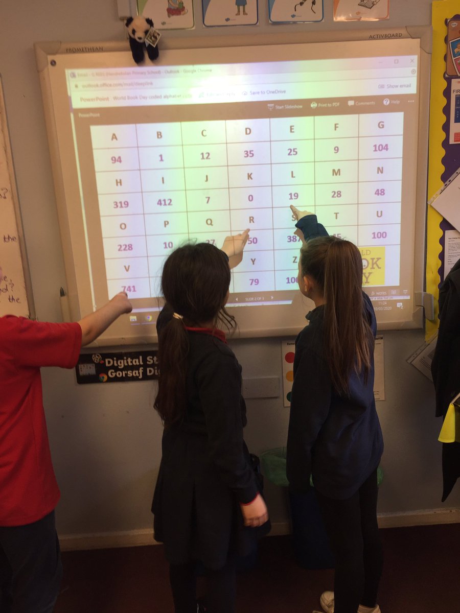 Hendrefoilan's tweet photo. Year 5 have been searching the school for pictures of well known story titles, and then used a coded alphabet to work out the names of the books! 📚 

#hdfpy5 #hdfpliteracy #hdfpnumeracy https://t.co/5EuCXuNucV