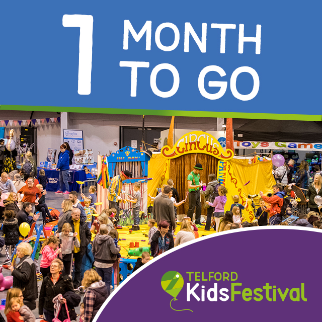 Just one month to go! 🎉

Three halls of amazing activities and games for 0-11 year olds to enjoy! We're so excited for Shropshire Kids Festival Telford, Telford International Centre 😆

#ShropshireFestivals #TelfordKidsFestival